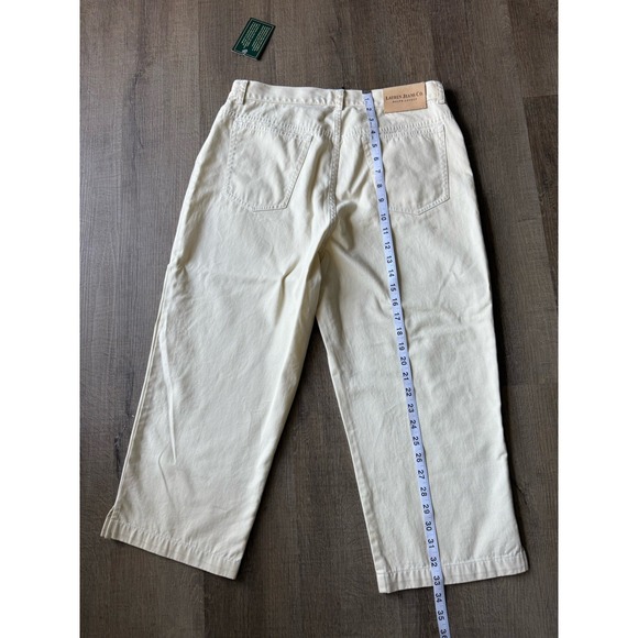 Ralph Lauren Pants Lauren Jeans Co. Women's RN 54050 Ivory Capri Size 12 - Picture 5 of 9